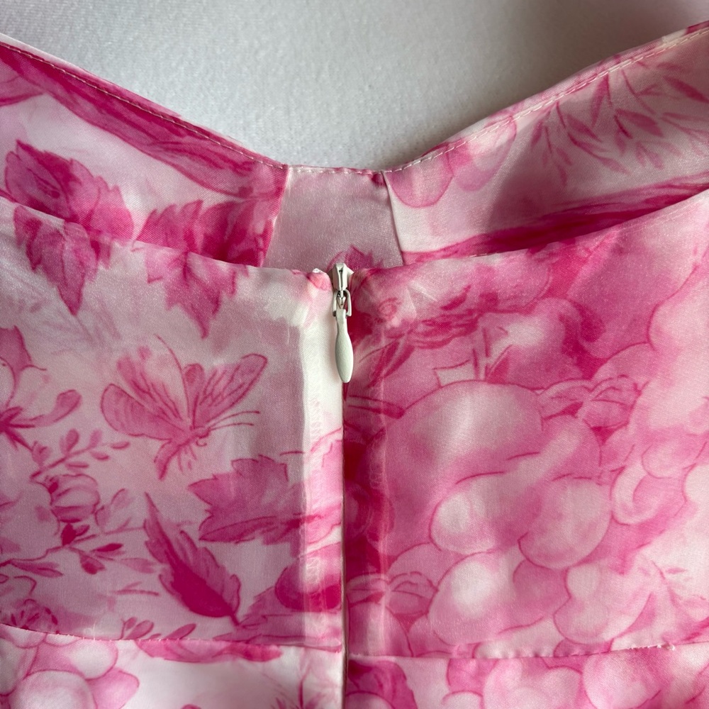 Selkie The Babydoll Toile Pink Floral Parliament Dress XS - Picture 6 of 8
